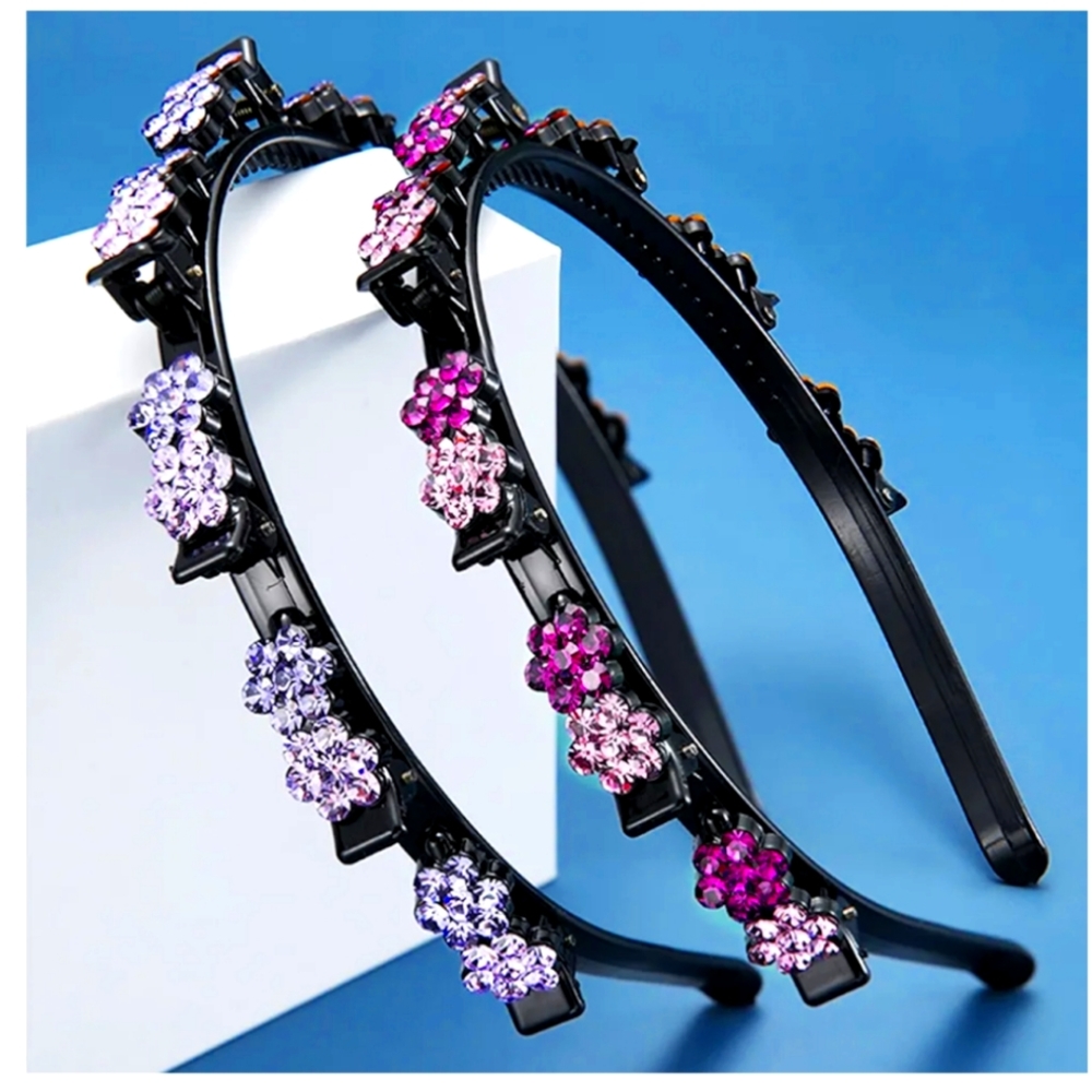 Flower Crystal Hair Bands (2 pieces)